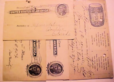 a/d/s Made in ＵＳＡ USA POSTAL CARDS PICTORIAL ADS 1893/1902 1 PUNCHED OTHERS | eBay