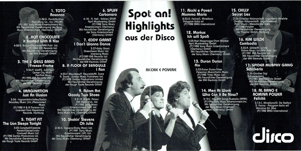 (CD) Best Of Disco - Licht Aus! Spot An! – 1/82 - Chilly, Tight Fit, Duran Duran - Bild 2 von 3