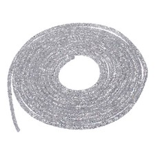 5 Yard 6mm Glitter Sequins Rope Sequins Rhinestone Cord Gray Silver