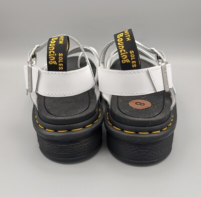 New Dr. Martens Avry Hydro Leather Strap Blaire White Sandal