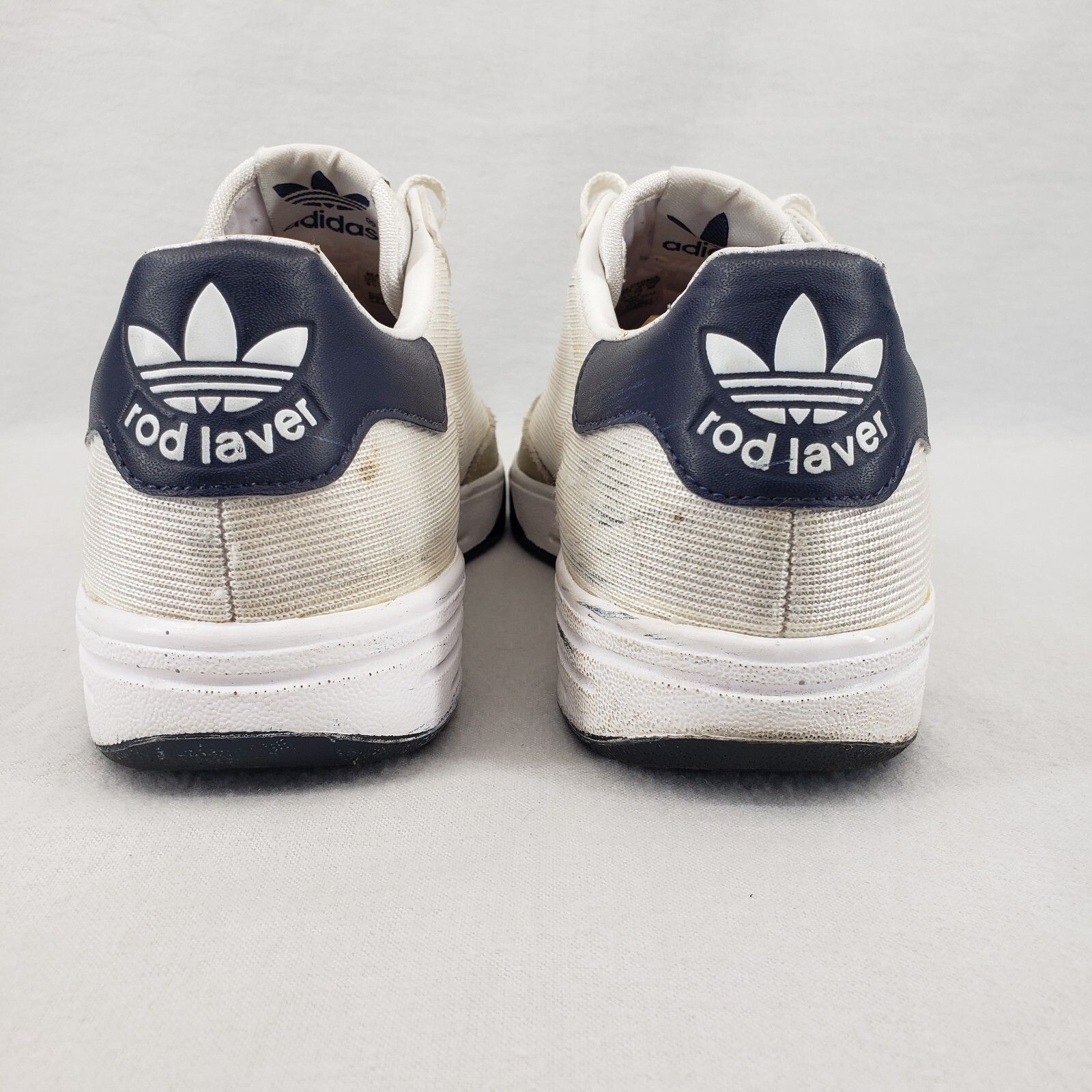 Adidas Rod Laver Tennis Shoes White/Navy Low Top La… Gem
