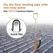 PEX Stapler with 1980Pcs 1-1/2″ Foamboard, Stand-Up Manual