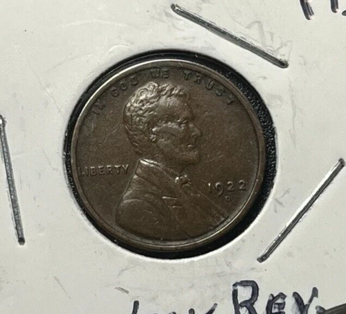 1922-D Lincoln Wheat Cent 1c Penny (XF - Extremely Fine) Weak Rev. Old U.S Coins