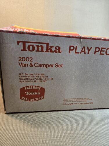 VINTAGE 1978 Tonka Play People #2002 Set Van & Camper Set with Box - Picture 9 of 12