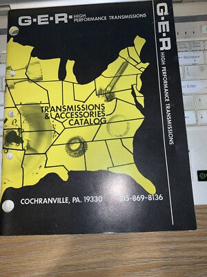 G-E-R- High Performance Transmissions @1973 Cochranville, PA. 