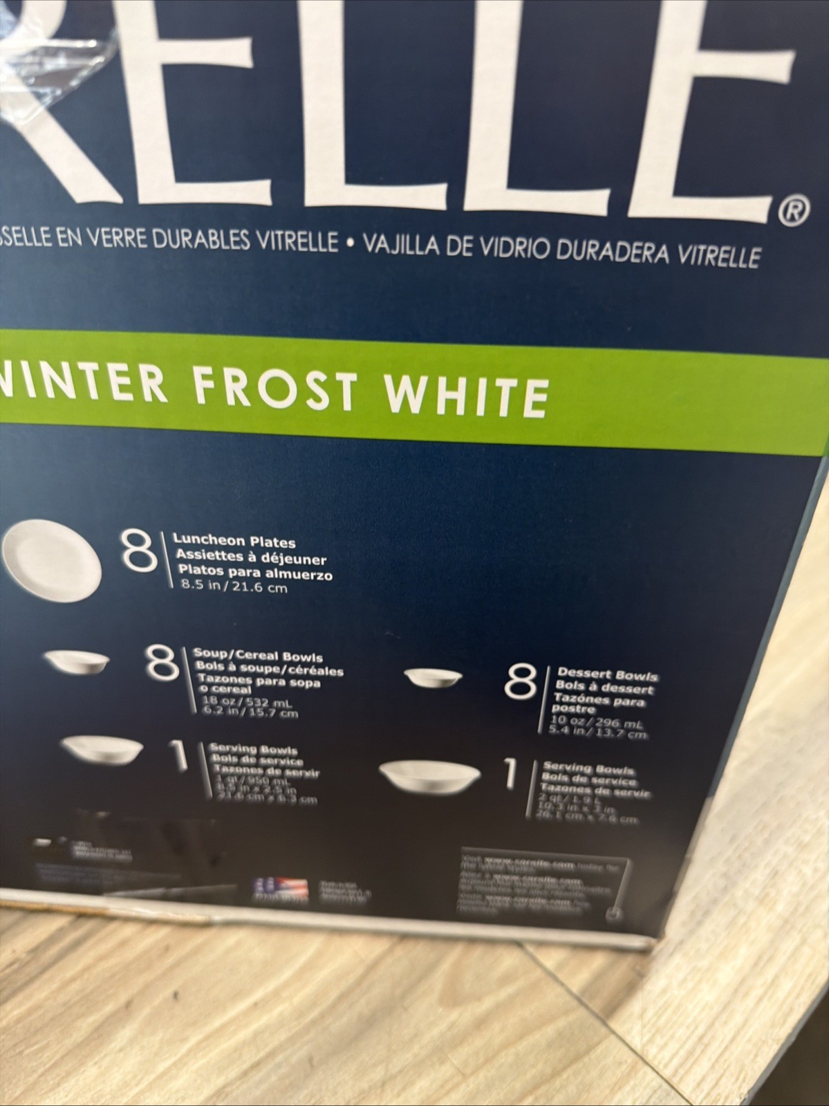 Corelle 50-Piece Winter Frost White Glass Dinnerware Set (Service for 8 ...