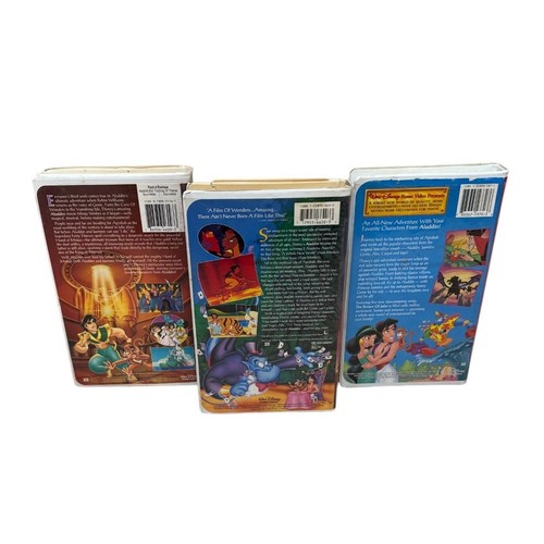 Disney Lot of 3 VHS Tapes Aladdin Return of Jafar King of Thieves Walt Disney - Picture 2 of 9