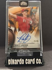 Topps Chrome Black 2025 Rhett Lowder Rookie Auto Orange Refractor /25 Reds