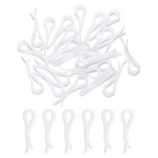 100 Pcs 1.5 Inch U Shape Alligator Clip, Shirt Clip, White