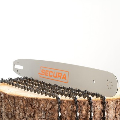 SECURA 4x Sägekette + Schwert 3/8'' 1,6mm 72 TG 50cm Vollmeißel passend Stihl