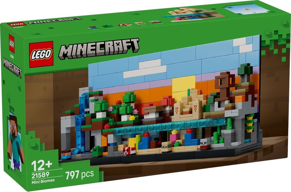 Lego Oro Set Costruzione 21589 Minecraft Minibiomas 797 Pezzi Con Microfigure - Immagine 3