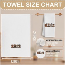 TAZSWDMM Highland Cow Halloween Kitchen Towels16x24 Inch Highland Cow Gifts...