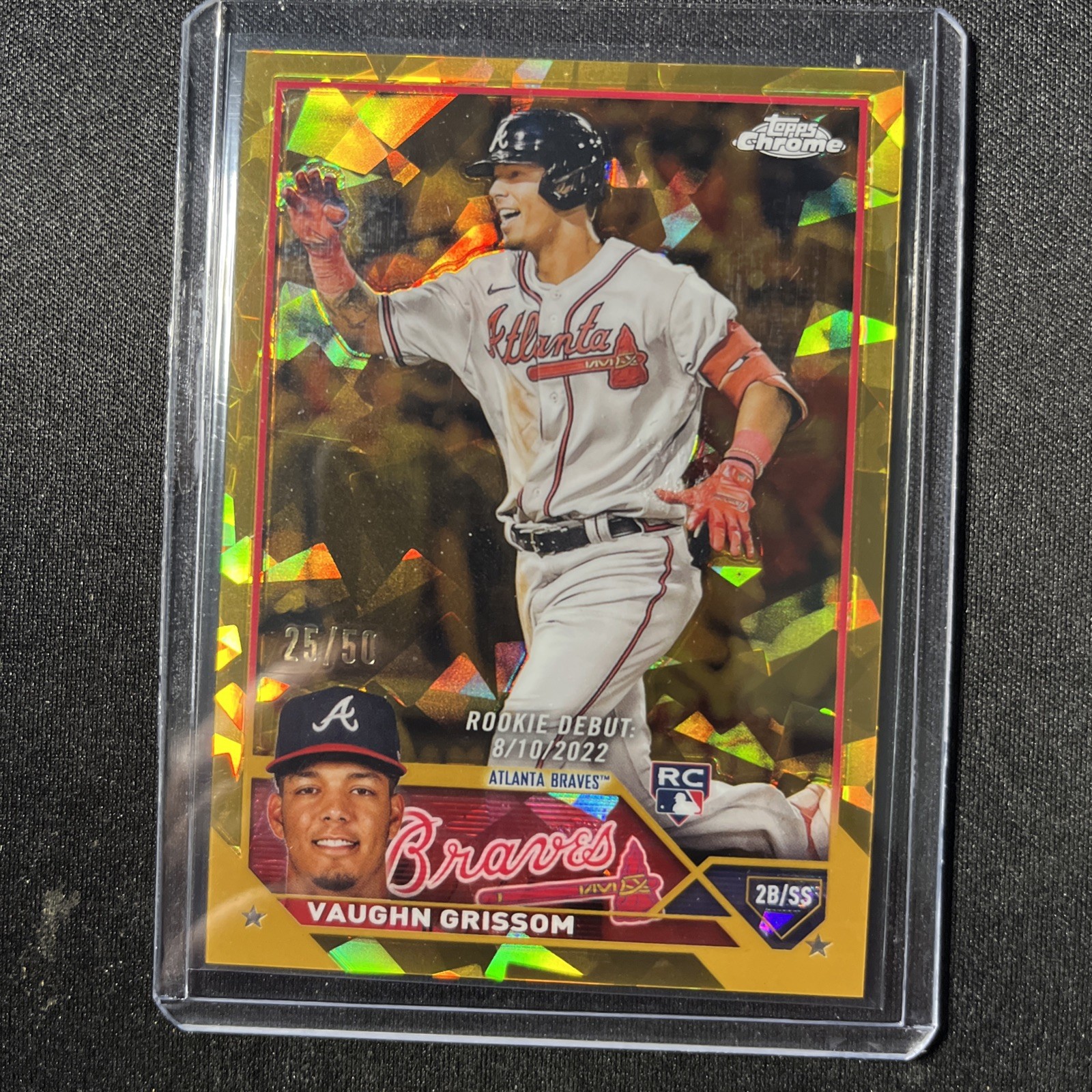 2023 Topps Chrome Sapphire Edition -Debut Vaughn Grissom #USCS44 Gold /50 (RC)