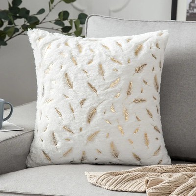 Quadratisches Plüsch Kissenbezug Dekorative Sofa Kissen Hülle