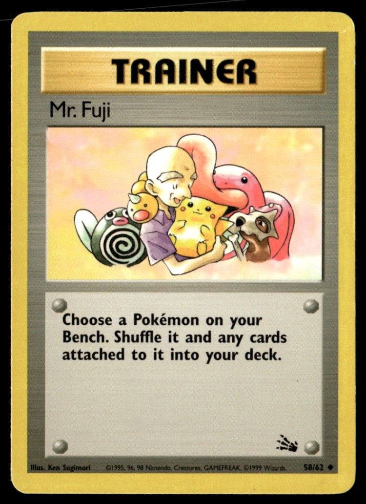 Mr. Fuji Uncommon Fossil 58/62 NM Pokémon TCG