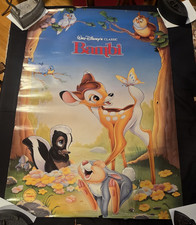 Vtg Walt Disney Bambi Poster Sears Commemorative Edition Series 1988 31 x 22