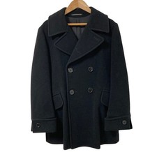 Yohji Yamamoto NOIR Wool Cashmere Double-Breasted Coat, 1, Black Women USED