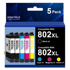 802XL Ink Cartridges For Epson WorkForce Pro WF-4720 WF-4730 WF-4734 WF-4740 Lot