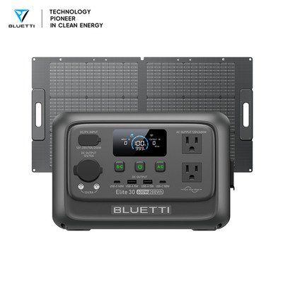 BLUETTI Elite 30 V2+60W Solar Panel 288Wh Portable Power Station LFP for Trip