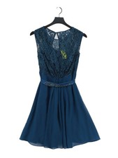 Coast A-Line Midi Dress UK10 in Blue