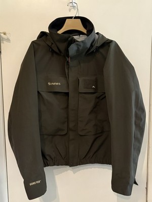 Simms Men's Guide Series Hooded Full Zip Gore Tex Jacket Black Olive, Size XL