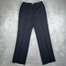 VTG 90s Carlisle 100 Wool Pants Women  s 6 Black Lined Side Zip Career Preppy