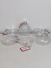 6 Clear Plastic Semi Flat Fillable Ornaments   CHRISTMAS CRAFTS  1 Full Round 