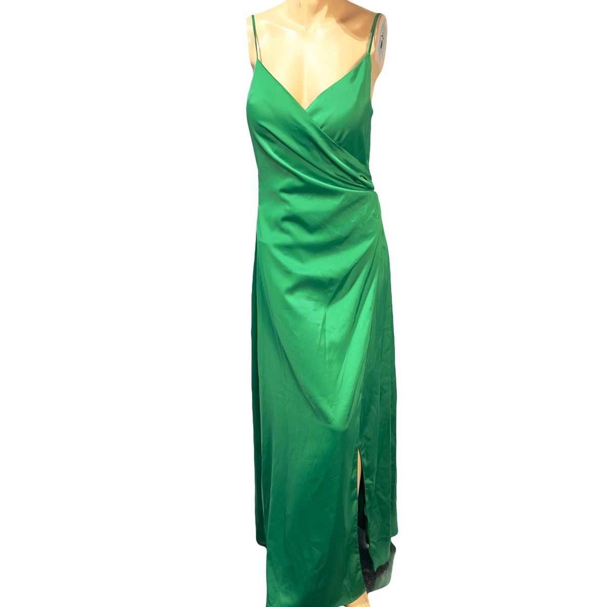 green emerald velvet dress stevie slip dress  maliamills.com