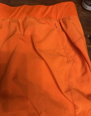 3X NWT Tek Gear Workout Shorts Active Mid-Rise Polyester Orange Pockets Wicking