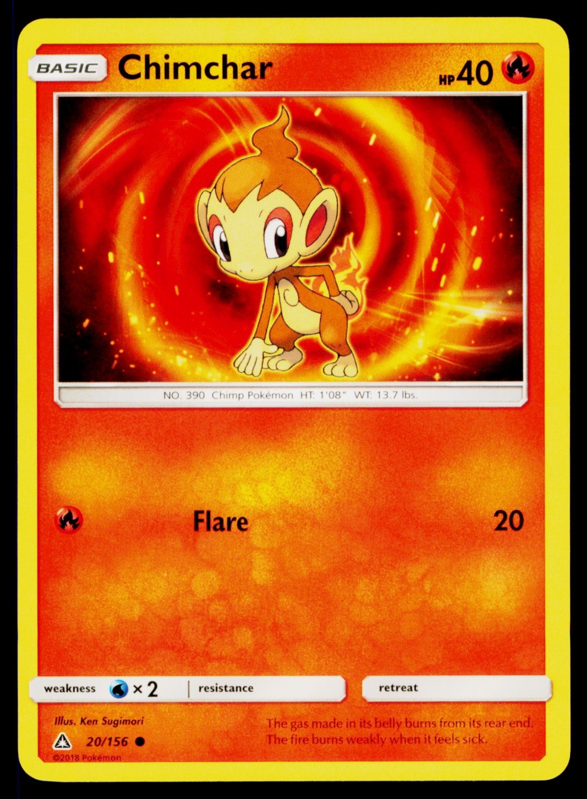 Chimchar (20) - 20/156 Common Pokemon SM - Ultra Prism NM