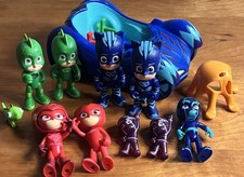 Lot of 10 PJ Masks Figure One Vehicle Lot Catboy Gekko Luna Girl Owlette