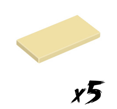 5x LEGO 87079   2x4 Tile   Fliese   beige   tan