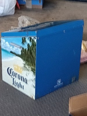 Corona Light Collectible Beer Cooler Blue Beach Scene Breweriana