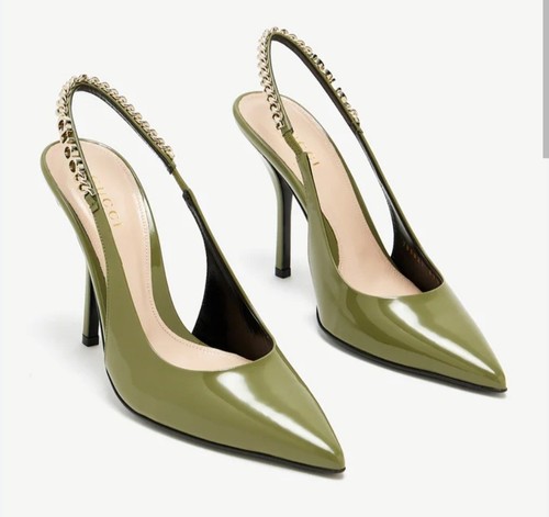 NEW Authentic Gucci Signoria slingback pumpsRetail $1,550
