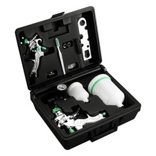 HVLP Air Gravity Spray Gun Set, 2Pcs Sprayer Paint Gun with 0.8mm 150ml&1.4mm 60