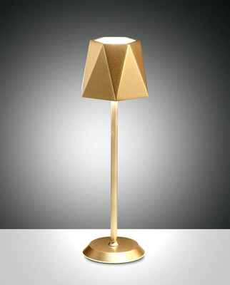 LA MIA LUCE Akku LED Tischleuchte Lampe Katy 3678-30-189 gold dimmbar IP54
