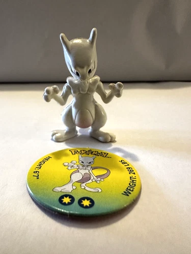 1999 Pokemon Tomy Vintage Mewtwo Figure w/ Battle Disc