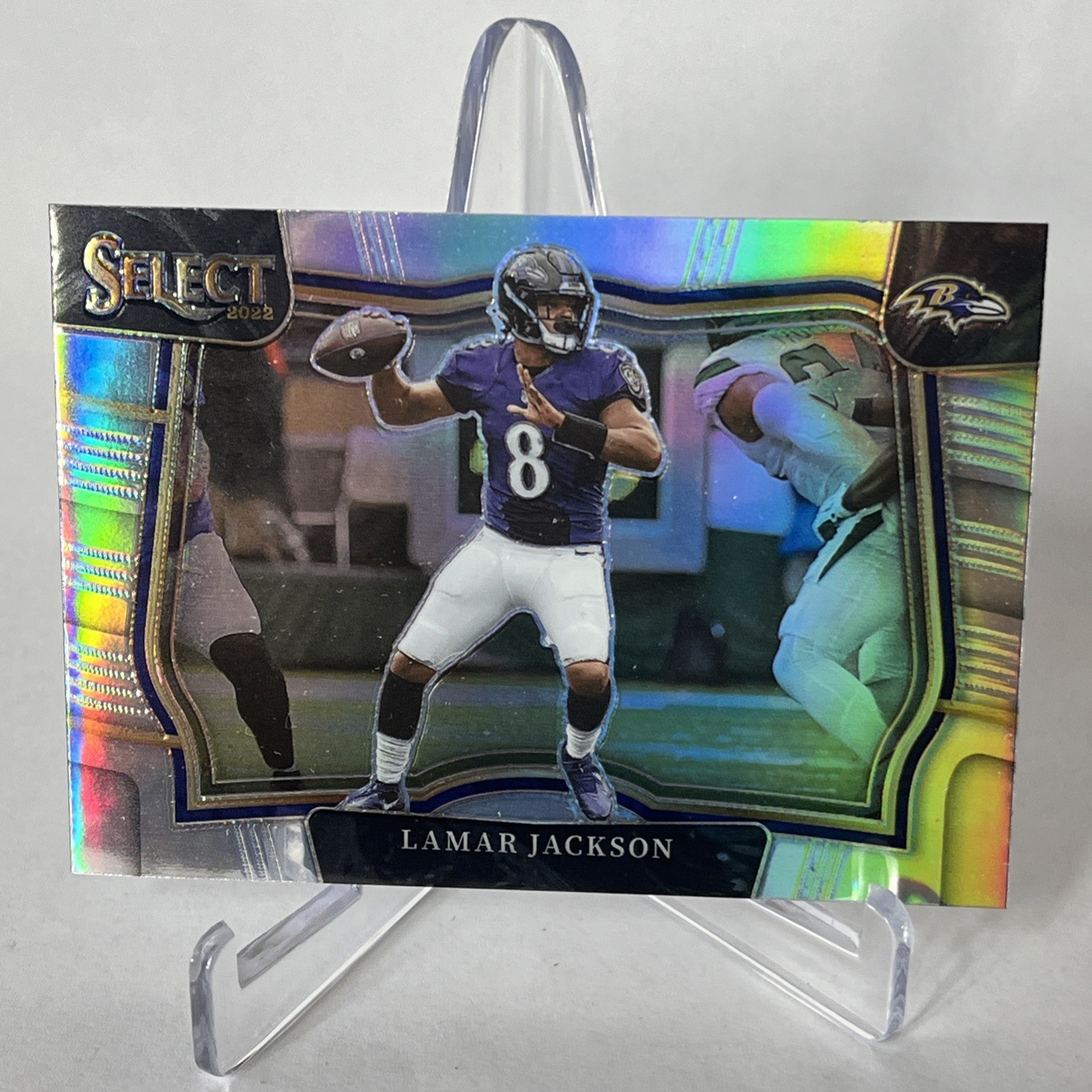 2022 Panini Select Lamar Jackson Field Level SSP Silver Prizm #449 Ravens