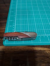 Rite Edge Swiss Army Style Pocket Knife Wood & Stainless Handle 2019 NOS