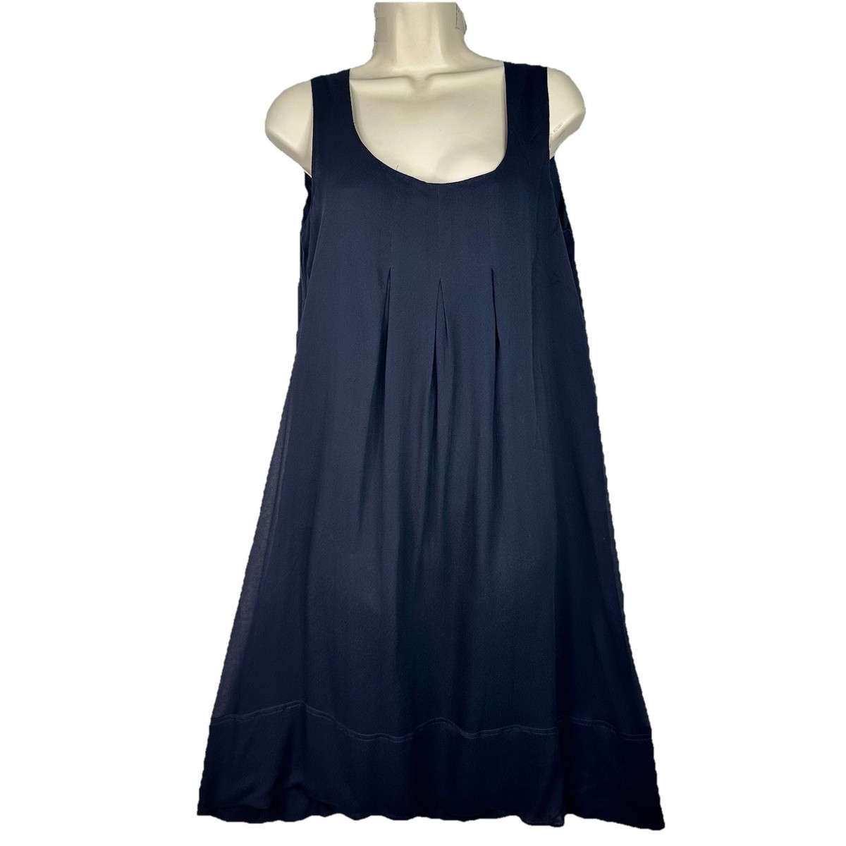 dkny dresses navy blue DKNY Blue Velvet Dress – OWNI main image 0