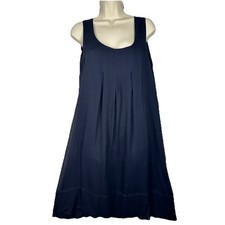 Pure DKNY 100% Silk Dress Womens S Navy Blue ...