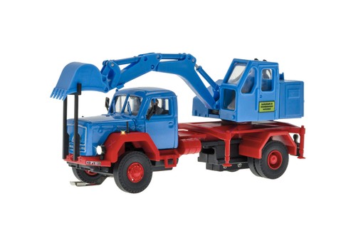 Viessmann 8135 MAGIRUS DEUTZ extractor de esquina de 2 ejes con estructura de excavadora, base nuevo 2025 | Zustand: Neu