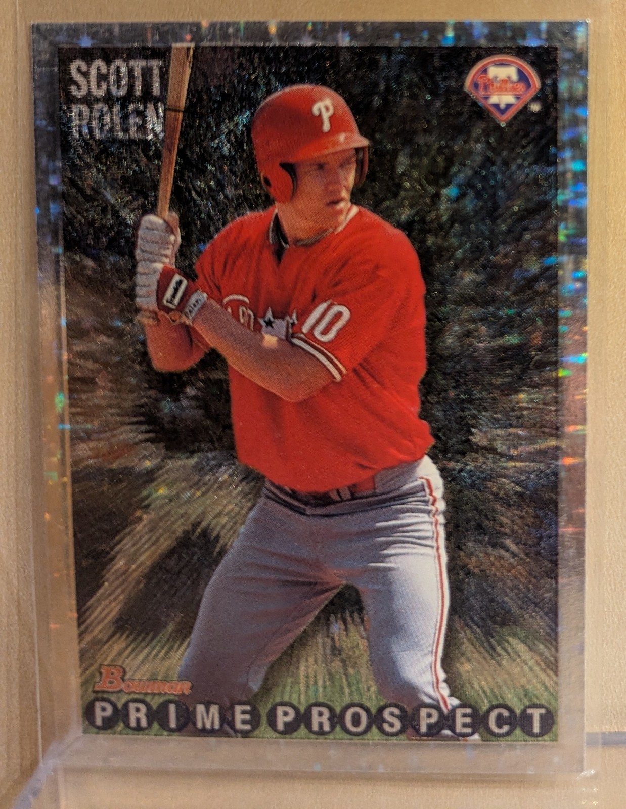 1995 Bowman Scott Rolen Silver Foil Prime Prospect Rookie RC Phillies #271