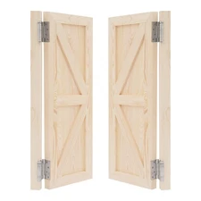 Dual Partition Door, Partition Door, Porch Entrance Door 90x70x3.5cm Wood Color