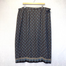 Lane Bryant Boho Maxi Wrap Skirt Womens Plus Size 24 Flowy Lightweight Brown