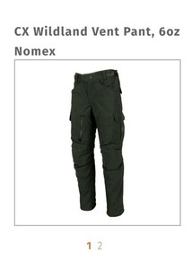 Coaxsher FC200 CX Vent Fire Pants, Forest Green, 2XL  NWT