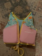 Swim School Pink Child Life Vest Size 4-6 Years Minor Blemishes Good Condition