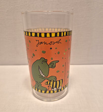 Hengstenberg Janosch Trinkglas orange mit Tigerente & Krokodil Motiv
