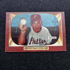 1955 BOWMAN # 110 BOB MILLER VG VB 1450 TRIMMED