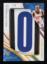 2019-20 Panini Immaculate Nameplate Nobility 2/9 Sekou Doumbouya Jumbo Patch s3g